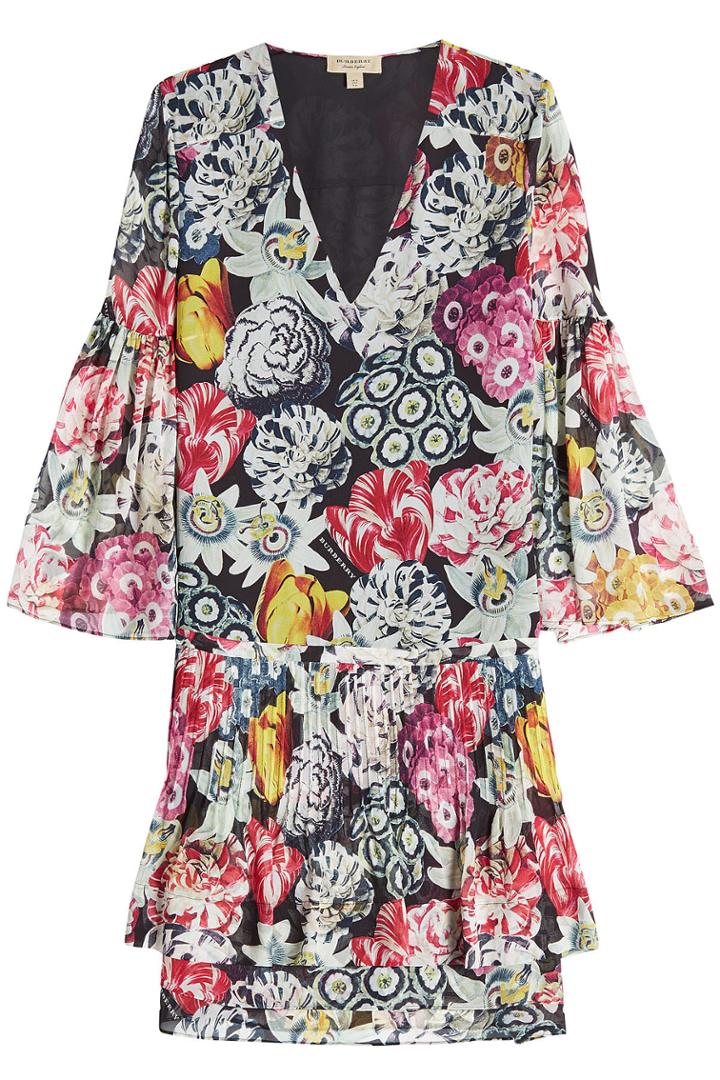 Burberry London Burberry London Printed Silk Chiffon Dress