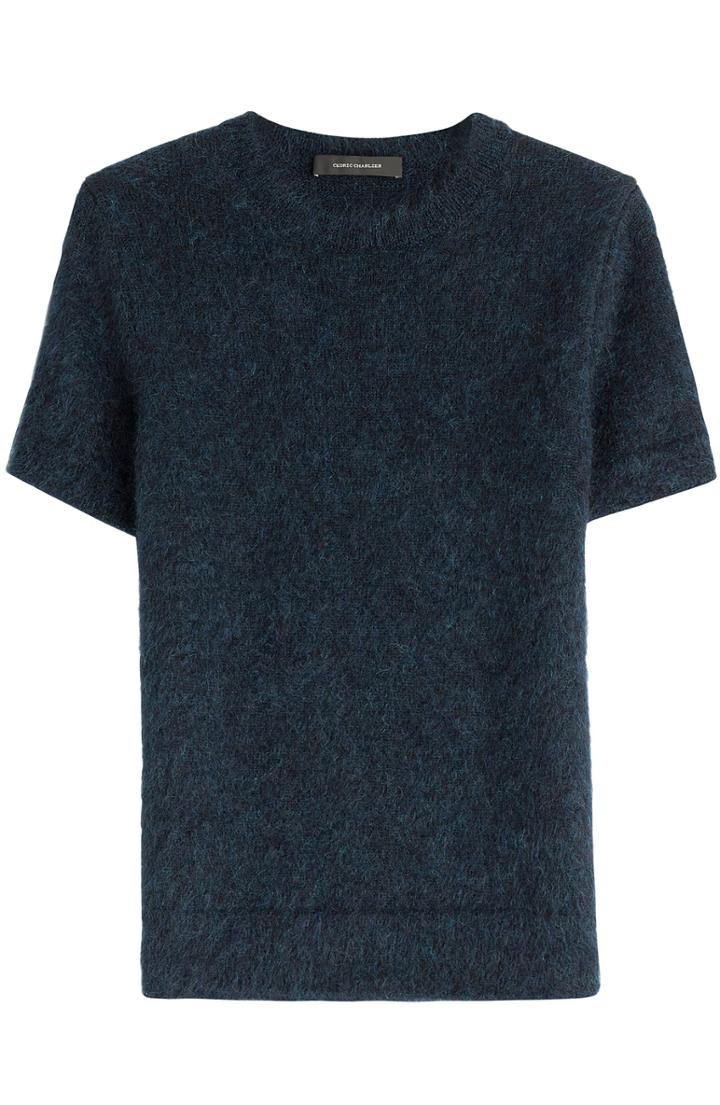 C Dric Charlier Short Sleeved Pullover With Mohair