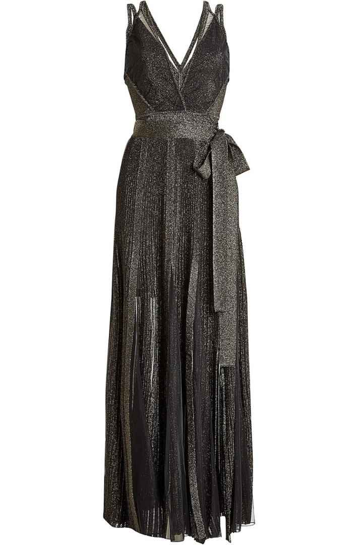 Elie Saab Elie Saab Metallic Thread Dress