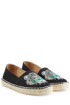 Kenzo Kenzo Embroidered Cotton Espadrilles - Black