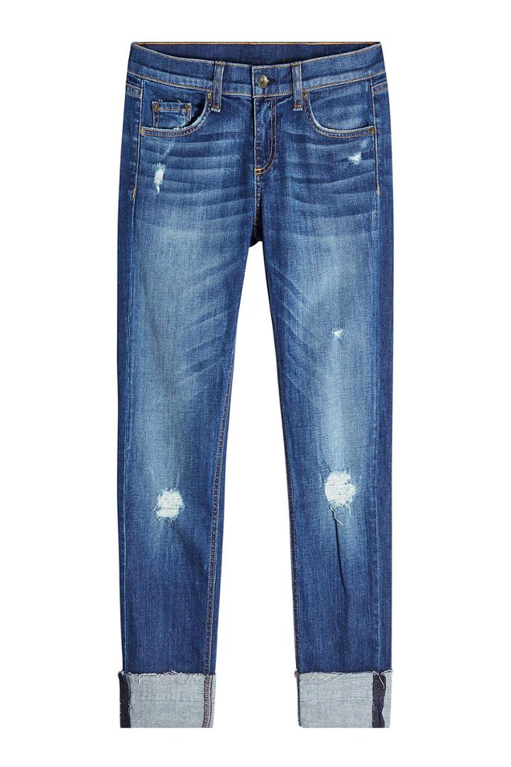 Rag & Bone Rag & Bone Distressed Slim Jeans - Blue