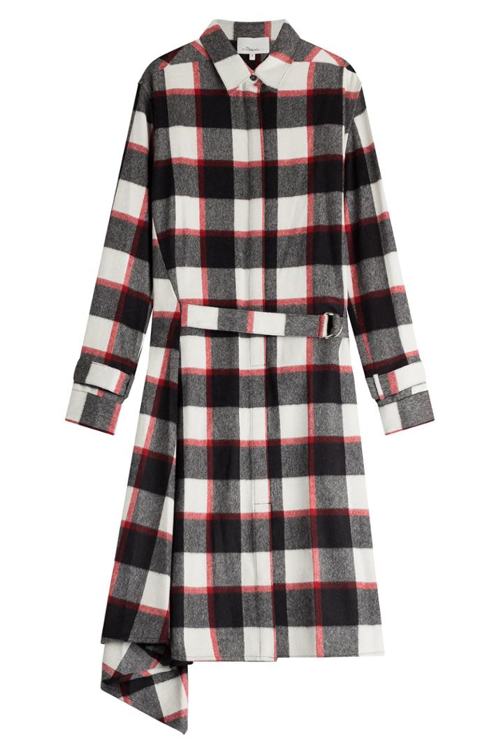 3.1 Phillip Lim 3.1 Phillip Lim Wool-angora Plaid Shirt Dress - Multicolored