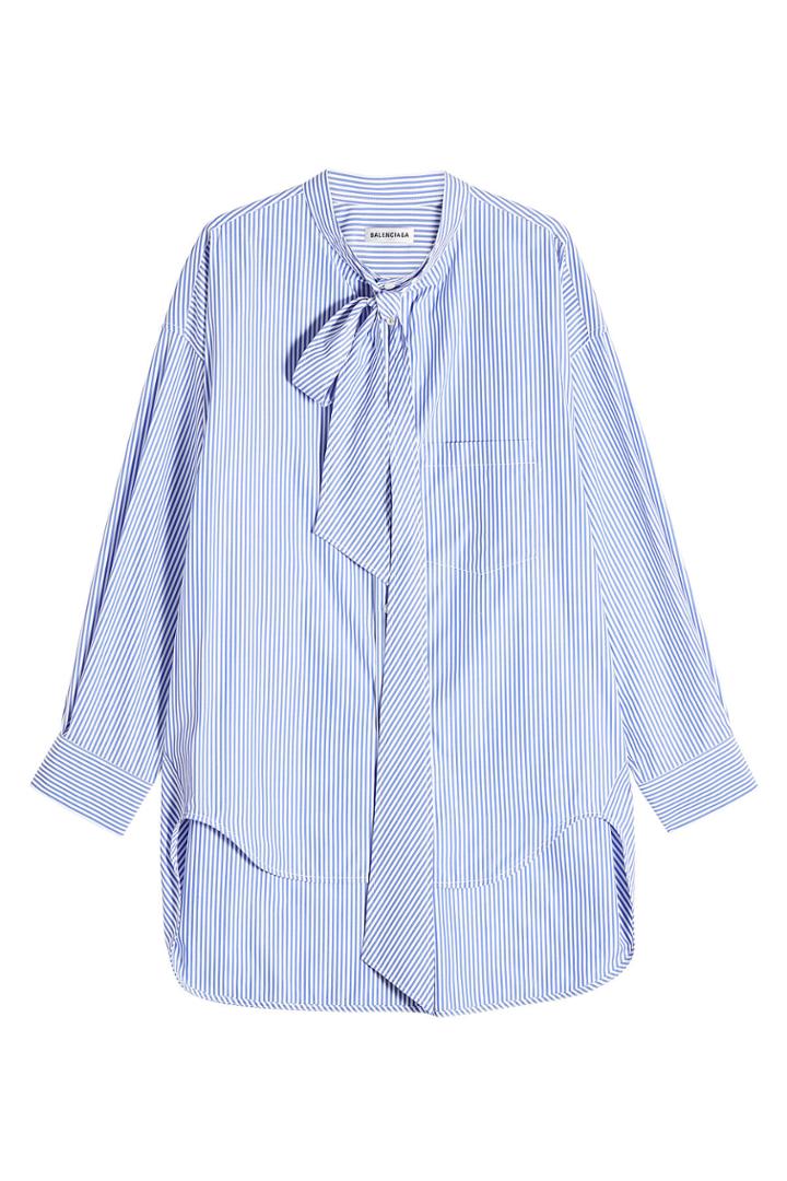 Balenciaga Balenciaga Printed Cotton Shirt With Bow