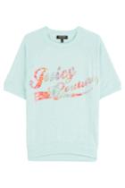 Juicy Couture Juicy Couture Embellished Jersey Pullover - Turquoise