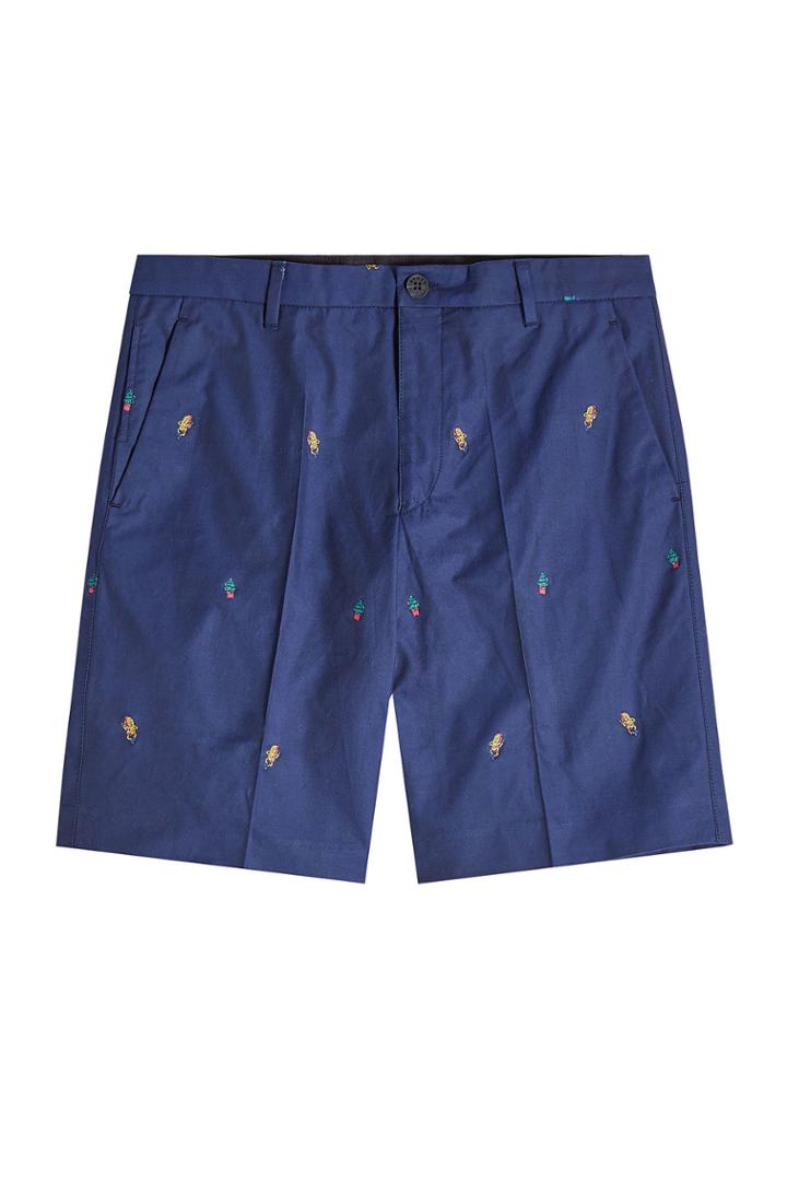 Kenzo Kenzo Embroidered Cotton Shorts