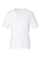 Zimmerli Zimmerli Cotton Sea Island V-neck Undershirt In White