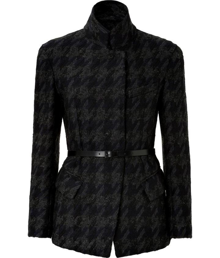 Donna Karan New York Wool-mohair-cashmere Houndstooth Jacket