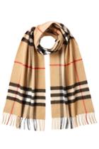 Burberry Shoes & Accessories Burberry Shoes & Accessories Printed Cashmere Scarf - Camel