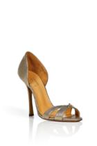 Edmundo Castillo Gold Metal Sandals
