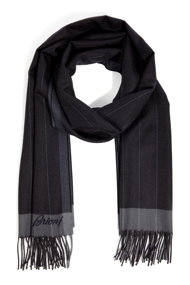 Brioni Brioni Cashmere-silk Scarf - Black