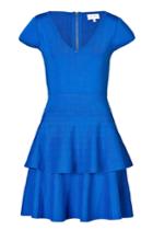 Milly Milly Cap Sleeve Dress With Tiered Skirt - None