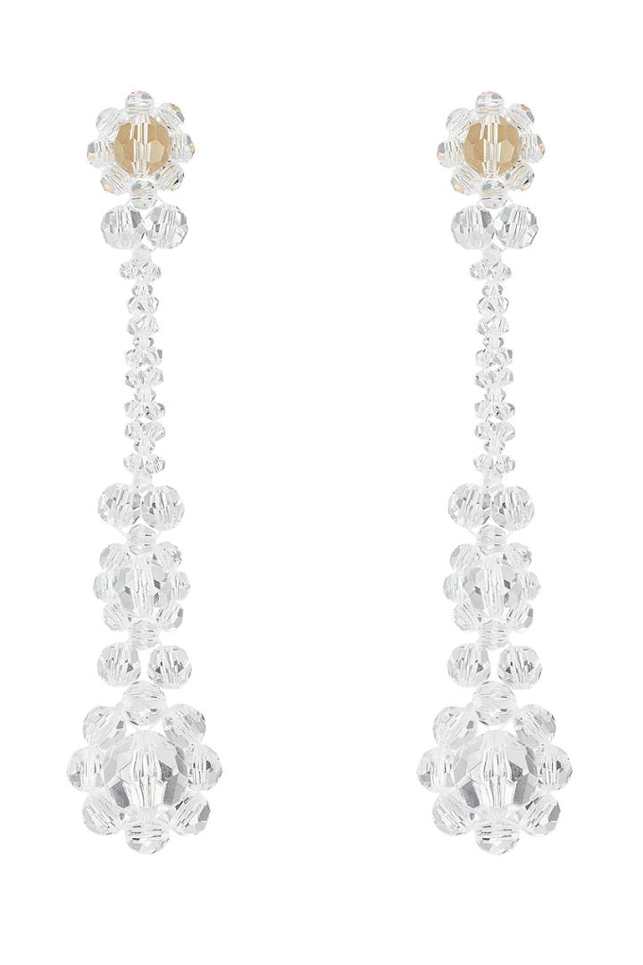 Simone Rocha Simone Rocha Bead Embellished Earrings - White