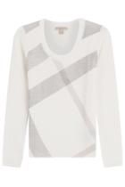 Burberry Brit Burberry Brit Wool-cashmere Check Front Pullover - Camel