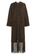 Valentino Valentino Suede Coat With Fringe - None