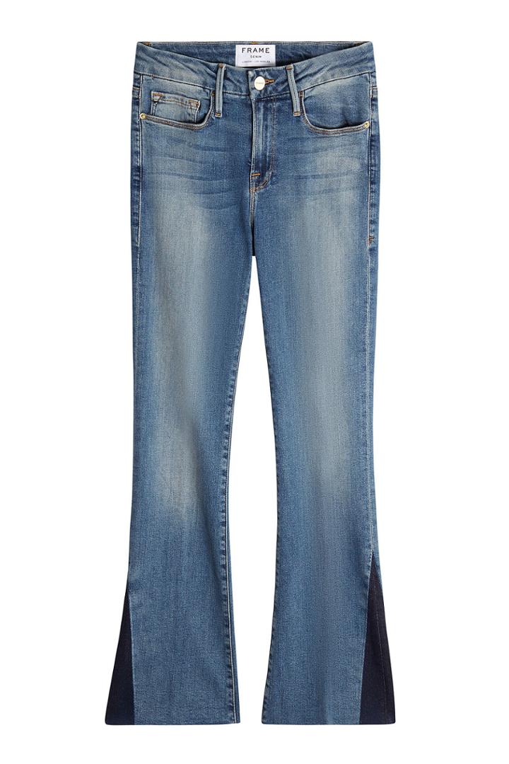 Frame Denim Frame Denim Cropped Flare Jeans With Accents
