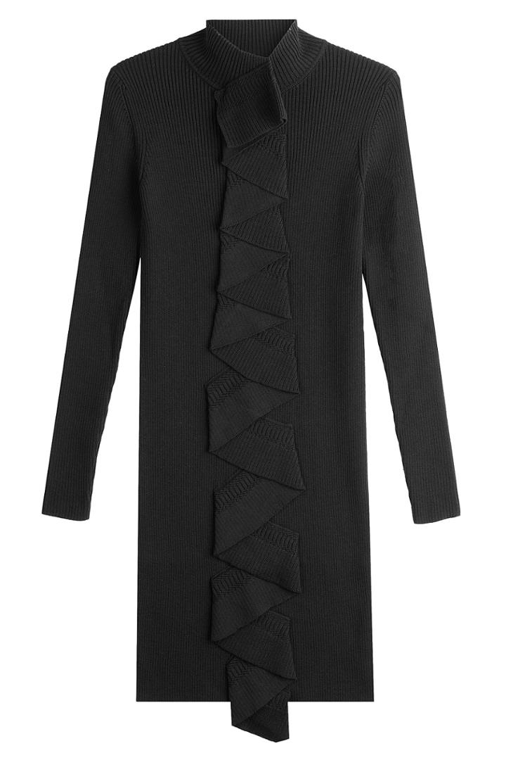 Marc Jacobs Marc Jacobs Wool Dress With Ruffle - Black