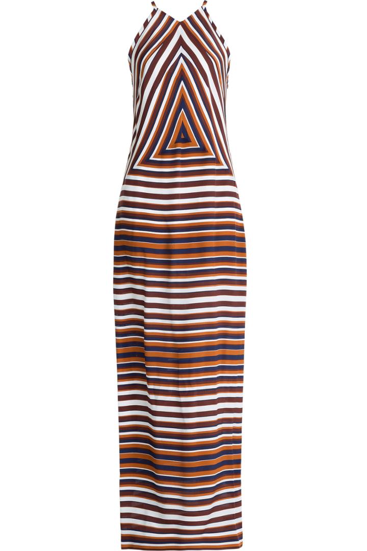 Kenzo Kenzo Breton Stripe Silk Maxi Dress - Stripes
