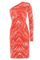 Missoni Missoni Zigzag Print Wool One-shoulder Dress - Multicolor