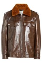 Calvin Klein 205w39nyc Calvin Klein 205w39nyc Leather Jacket With Shearling Collar