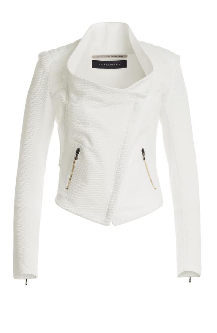 Roland Mouret Cotton Biker Jacket