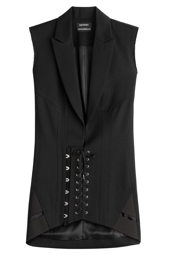Anthony Vaccarello Anthony Vaccarello Wool Corset Blazer Dress