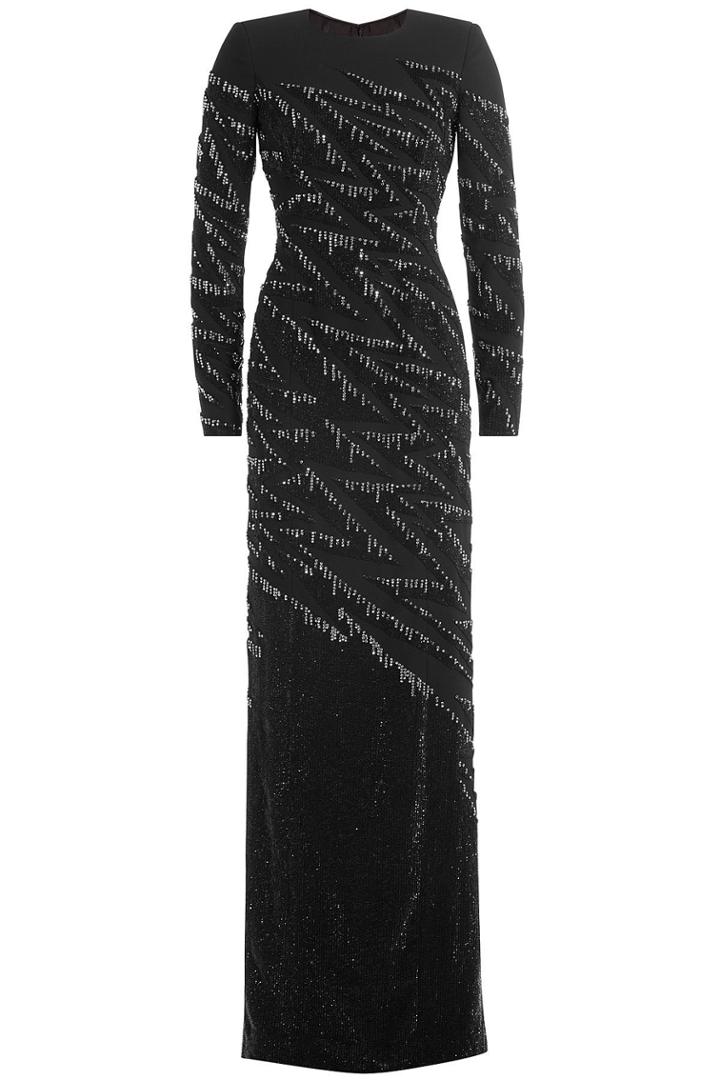 Jenny Packham Jenny Packham Crystal Embellished Evening Gown
