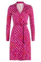 Diane Von Furstenberg Diane Von Furstenberg Printed Silk Wrap Dress - Red
