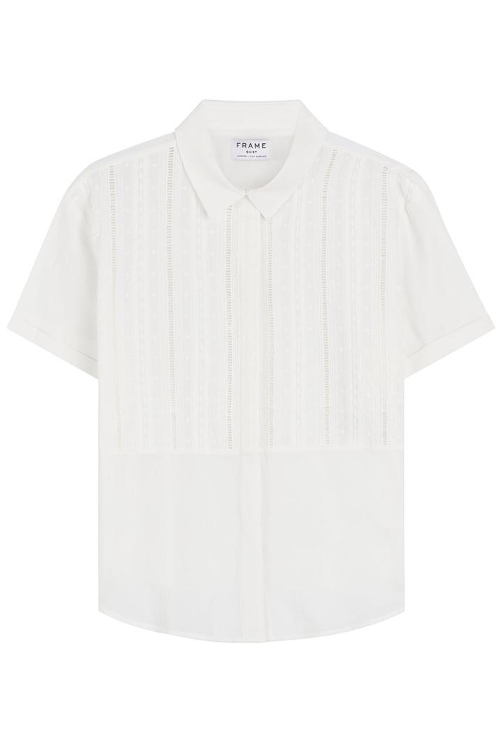 Frame Denim Frame Denim Embroidered Cotton Blouse - White