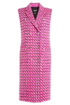 Msgm Msgm Fleece Wool Sleeveless Coat - Pink