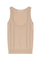 Carven Carven Textured Sleevess Top With Cotton
