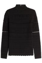 Alexander Mcqueen Alexander Mcqueen Lace Knit Top - Black