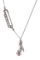 Marc Jacobs Marc Jacobs Embellished Hand Necklace - Silver