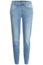 Seven For All Mankind Seven For All Mankind Distressed Cropped Mid-rise Jeans