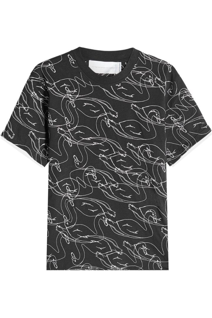 Victoria Victoria Beckham Victoria Victoria Beckham Printed Cotton T-shirt