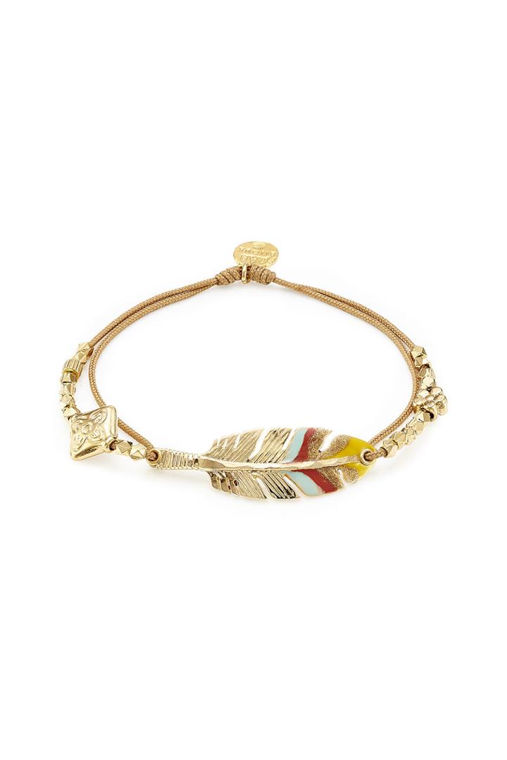 Gas Bijoux Gas Bijoux Penna 24kt Gold-plated Feather Bracelet