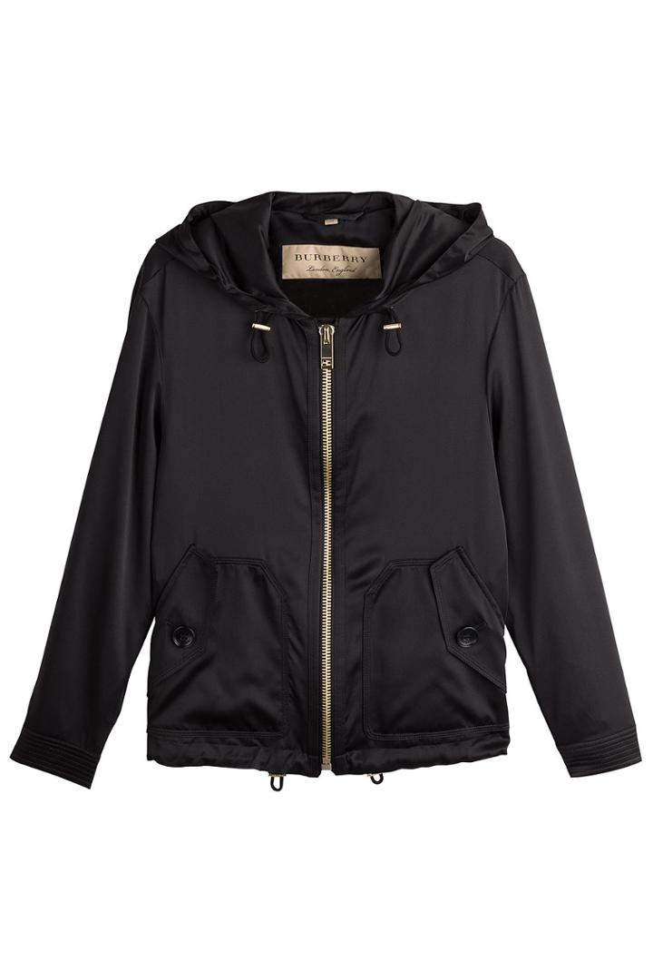 Burberry London Burberry London Zipped Silk Jacket With