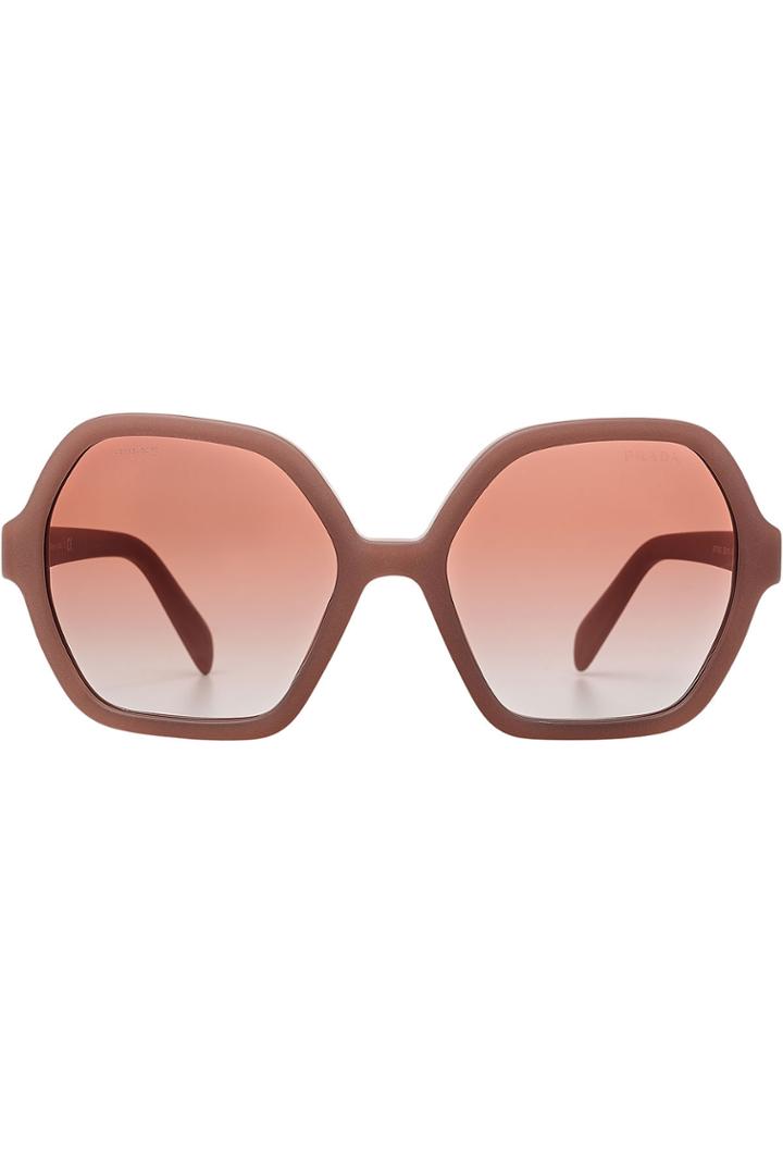 Prada Prada Oversize Gradient Sunglasses - Rose