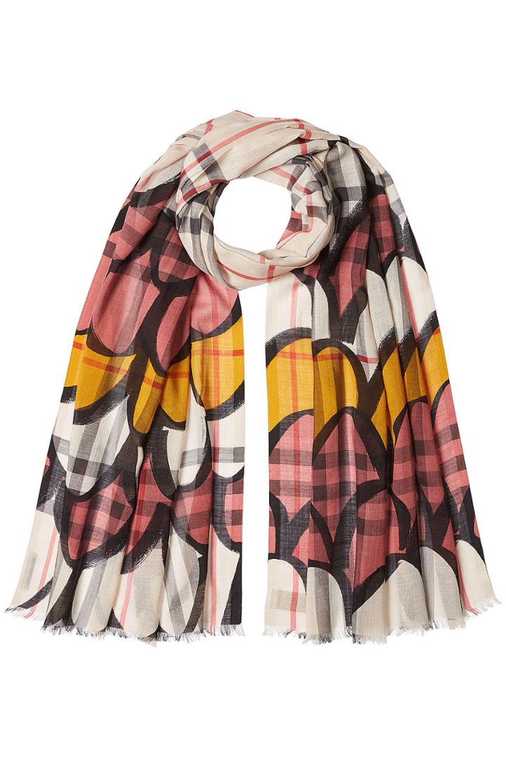Burberry London Burberry London Print Scarf With Wool And Mulberry Silk