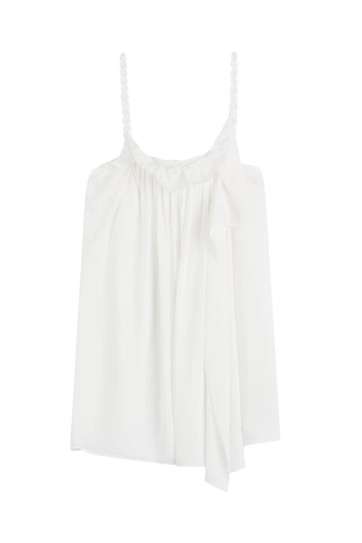 3.1 Phillip Lim 3.1 Phillip Lim Passementerie Strap Silk Tank Top - White