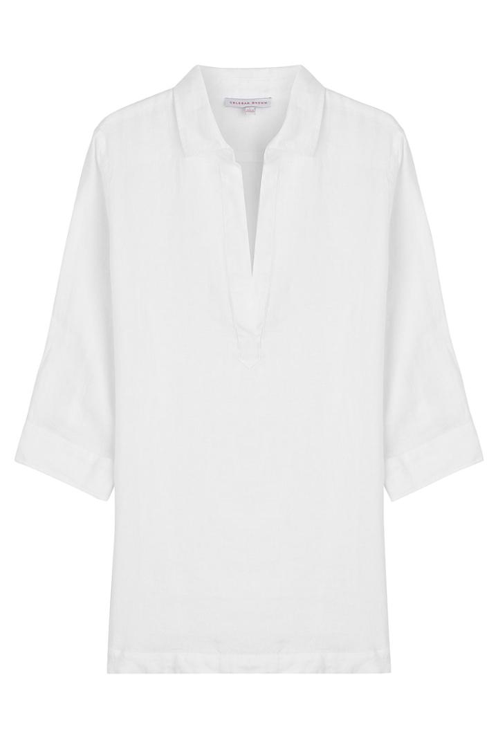 Orlebar Brown Orlebar Brown Linen Tunic Blouse - White
