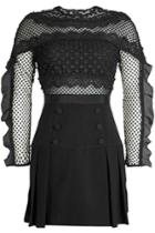 Self-portrait Self-portrait Lace Dress With Ruffled Sleeves