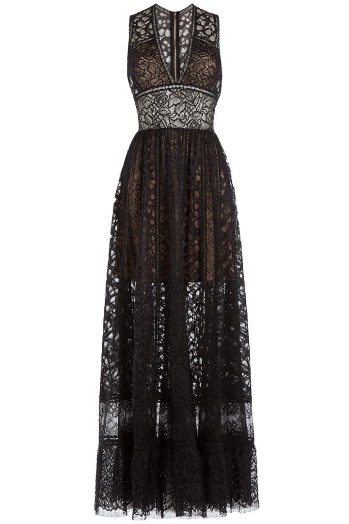 Elie Saab Elie Saab Lace Evening Gown - Black
