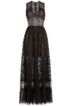 Elie Saab Elie Saab Lace Evening Gown - Black