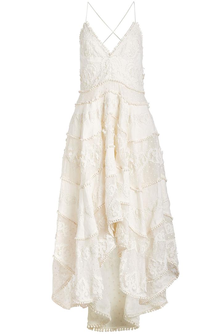 Zimmermann Zimmermann Painted Heart Sun Midi Dress With Lace