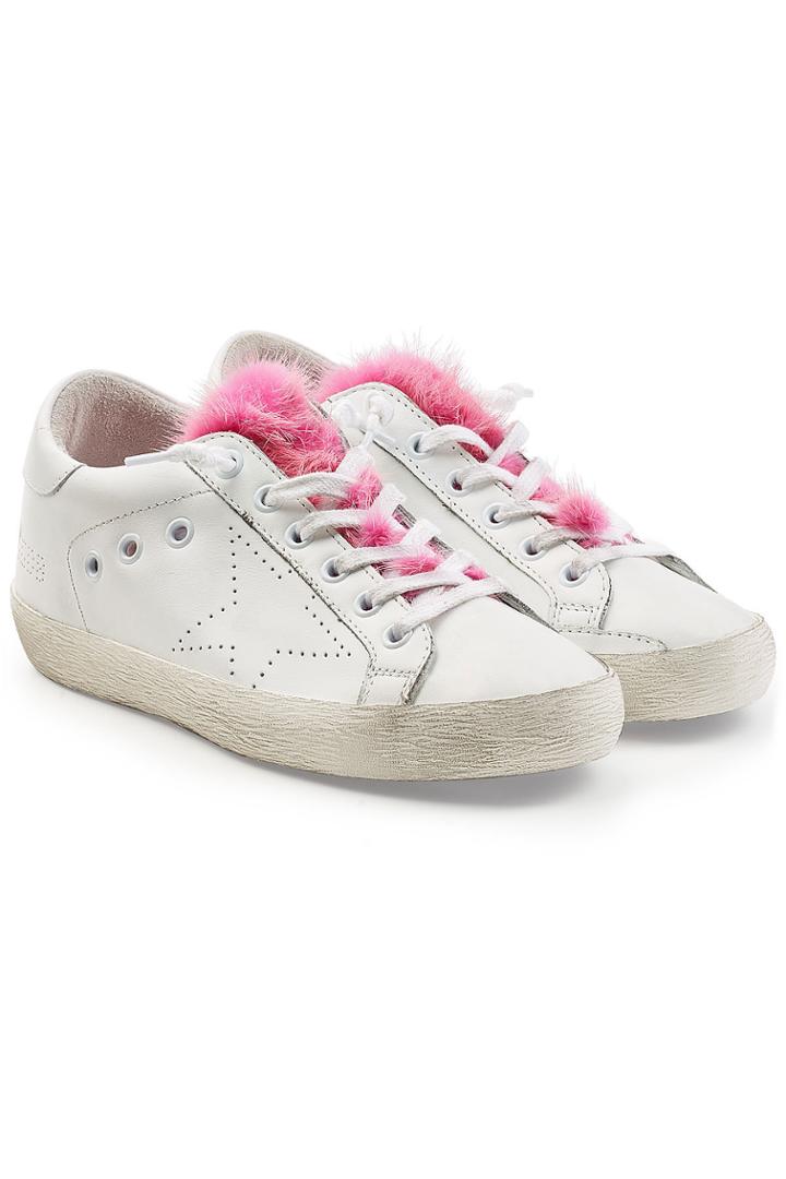 Golden Goose Deluxe Brand Golden Goose Deluxe Brand Super Star Leather Sneakers With Fur