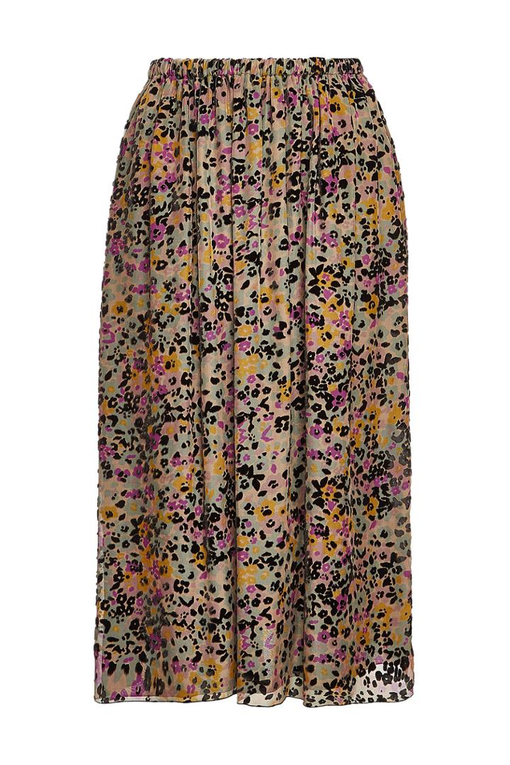 See By Chloé See By Chloé Silk Burnout Velvet Midi-skirt