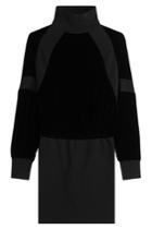Dkny Dkny Knit Sweater Dress With Velvet