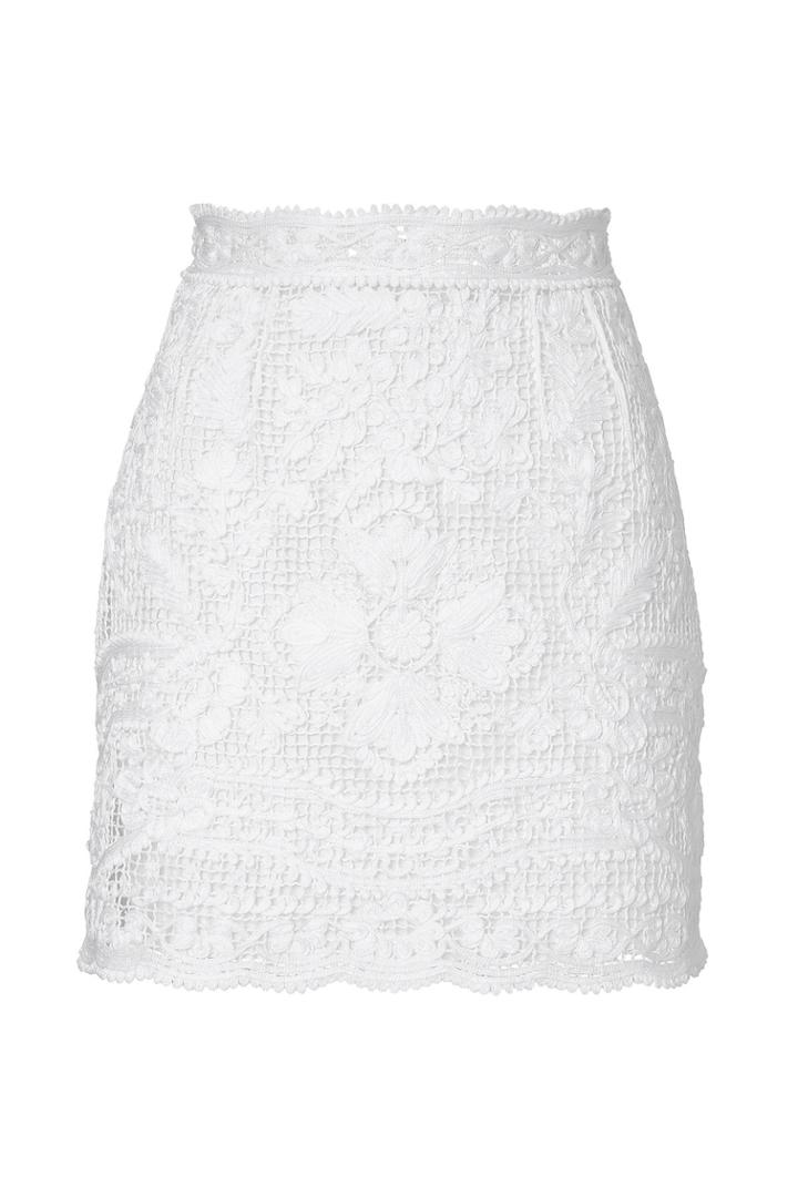 Dolce & Gabbana Dolce & Gabbana Stretch Silk Lace Skirt