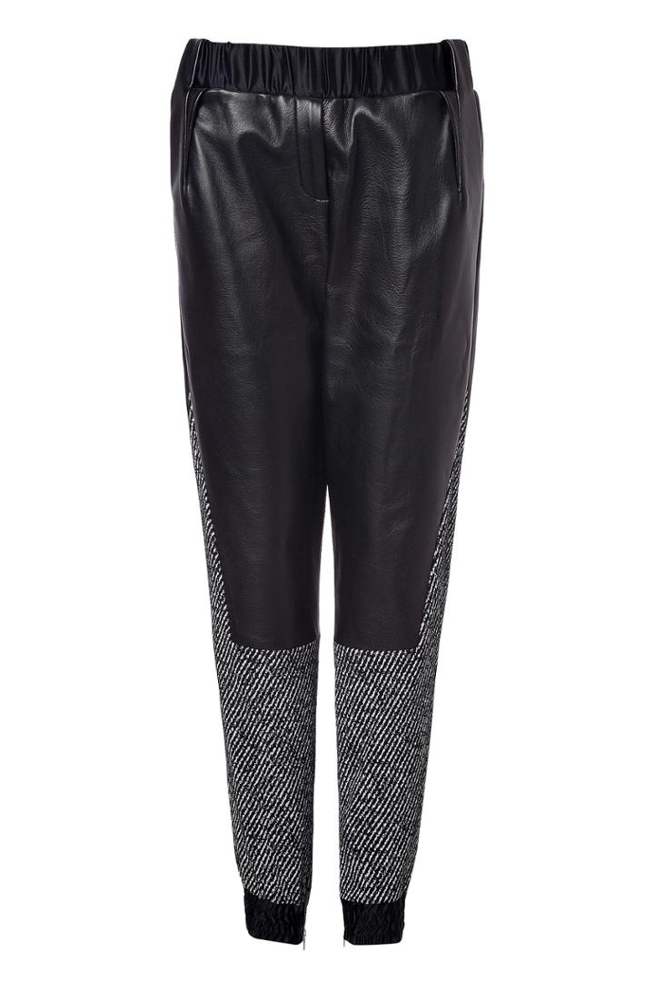 Prabal Gurung Prabal Gurung Leather And Tweed Track Pants - Multicolored