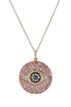 Ileana Makri Ileana Makri 18k Pink Gold Dawn Pendant With Sapphires And Diamonds